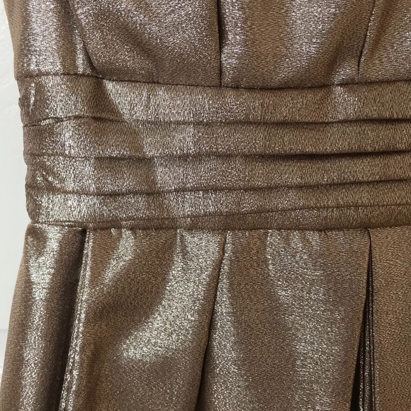 NWT ABS ALLEN SCHWARTZ Metallic Strapless Dress - Picture 2 of 8